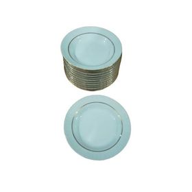 Güral Porselen Yaldızlı 17 cm 12 Adet Çukur Yemek Tabağı