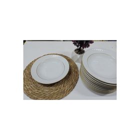 Güral Porselen Yaldızlı 19 cm 6 Adet Çukur Yemek Tabağı