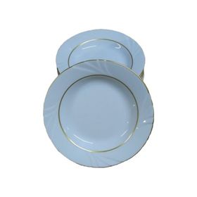 Güral Porselen Yaldızlı 6'lı 19 CM Çukur Yemek Tabağı