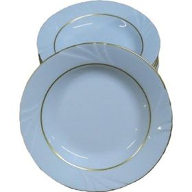Güral Porselen Yaldızlı 6'lı 19 CM Çukur Yemek Tabağı