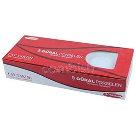Güral Porselen Yaldızlı Çay Fincan Takımı