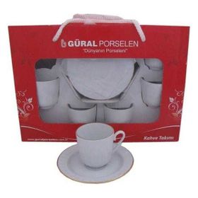 Güral Porselen Yaldızlı Fincan Takımı Seti