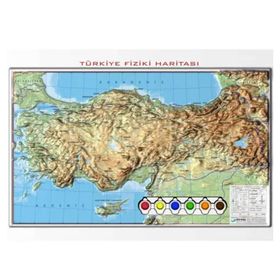 Gürbüz 35x50 cm Yap-Boy Kabartma Türkiye Fiziki Haritası