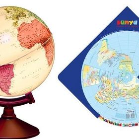 Gürbüz 46254 26 cm 7 Renk Işıklı Dünya Küresi+Bilgi Çarkı