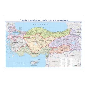 Gürbüz 70x100 cm Türkiye Bölgeler Haritası