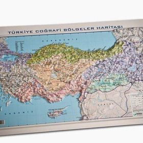 Gürbüz Türkiye 35x50 cm Kabartmalı Siyasi Harita