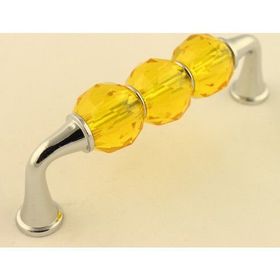 Gürçay Kristal 96 mm Sarı Çekmece Kulpu