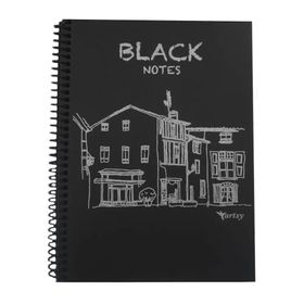 Gürmat 17x24 cm Spiralli 40 Yaprak Siyah Defter