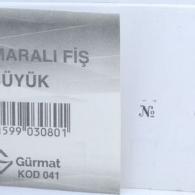 Gürmat Büyük Numaralı Fiş