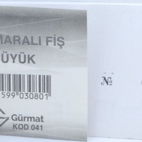 Gürmat Büyük Numaralı Fiş