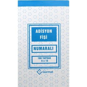 Gürmat Kod:42 9x15 cm 1 Nüsha 100 Sayfa Numaralı Adisyon Fişi
