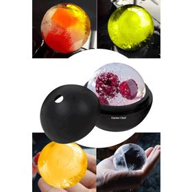 Gurme Chef 6x6 cm Siyah Silikon Büyük Küre Buz Kalıbı
