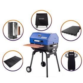 Guruss CG-050 Kömürlü Barbekü Mavi Mangal Tam Set