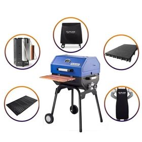 Guruss CG-050 Kömürlü Barbekü Mavi Mangal Tam Set