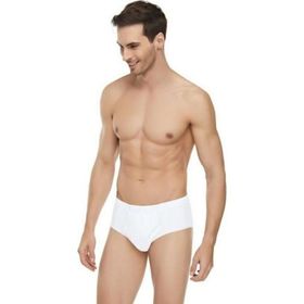 Güryıldız 24501 Beyaz 12 Adet Erkek Büyük Beden Penye Slip Külot