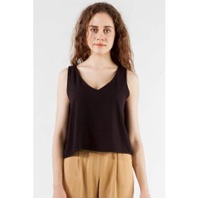 Gusto 20YG001550 Siyah V Yaka Kadın Bluz
