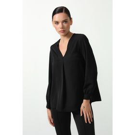Gusto 20YG001550 Siyah V Yaka Kadın Bluz