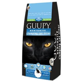 Guupy 5 lt Bebek Pudrası Kokulu Topaklanan Bentonit Kedi Kumu
