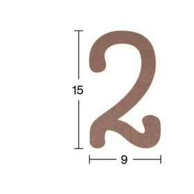 Güven Sanat Ahşap 2 Rakamı 18 mm H35 Obje
