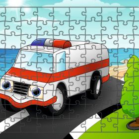 Güven Serigrafi Ambulans 108 Parça 29 x 39 cm Ahşap Çocuk Puzzle Yapboz
