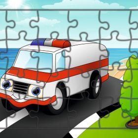 Güven Serigrafi Ambulans 24 Parça 19,5 x 29,5 cm Ahşap Çocuk Puzzle Yapboz