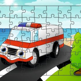 Güven Serigrafi Ambulans 54 Parça 19,5 x 29,5 cm Ahşap Çocuk Puzzle Yapboz
