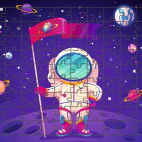Güven Serigrafi Astronot 108 Parça Ahşap Çocuk Puzzle Yapboz