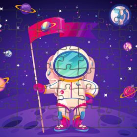 Güven Serigrafi Astronot 54 Parça 19,5 x 29,5 cm Ahşap Çocuk Puzzle Yapboz