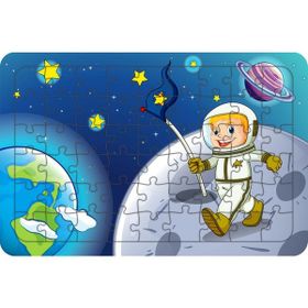 Güven Serigrafi Astronot Çocuk 54 Parça 19,5 x 29,5 cm Ahşap Çocuk Puzzle Yapboz