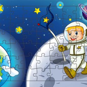 Güven Serigrafi Astronot Çocuk 54 Parça 19,5 x 29,5 cm Ahşap Çocuk Puzzle Yapboz