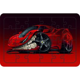 Güven Serigrafi Canavar Araba 24 Parça Model 2 Ahşap Çocuk Puzzle Yapboz