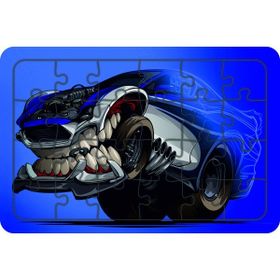 Güven Serigrafi Canavar Araba 24 Parça Model 3 Ahşap Çocuk Puzzle Yapboz