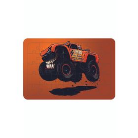 Güven Serigrafi Canavar Kamyon 35 Parça Ahşap Çocuk Puzzle Yapboz