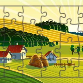 Güven Serigrafi Çiftlik 24 Parça Ahşap Çocuk Puzzle Yapboz