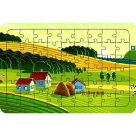 Güven Serigrafi Çiftlik 54 Parça 19,5 x 29,5 cm Ahşap Çocuk Puzzle Yapboz