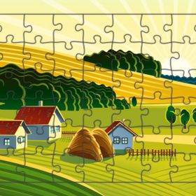 Güven Serigrafi Çiftlik 54 Parça 19,5 x 29,5 cm Ahşap Çocuk Puzzle Yapboz