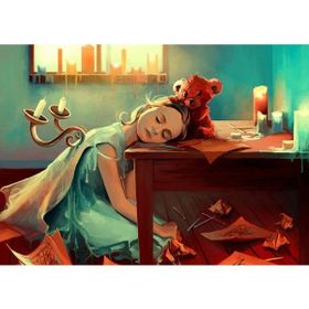 Güven Serigrafi Çocuk ve Ayısı 1000 Parça Ahşap Puzzle Yapboz