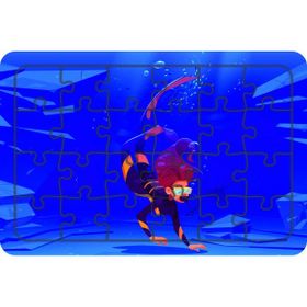 Güven Serigrafi Dalgıç Kız 24 Parça Ahşap Çocuk Puzzle Yapboz