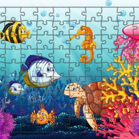 Güven Serigrafi Deniz Canlıları 108 Parça Model 10 Ahşap Çocuk Puzzle Yapboz
