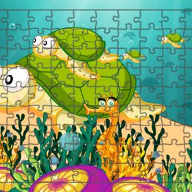 Güven Serigrafi Deniz Canlıları 108 Parça Model 11 Ahşap Çocuk Puzzle Yapboz
