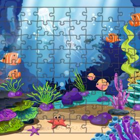 Güven Serigrafi Deniz Canlıları 108 Parça Model 12 Ahşap Çocuk Puzzle Yapboz