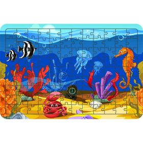 Güven Serigrafi Deniz Canlıları 108 Parça Model 8 Ahşap Çocuk Puzzle Yapboz