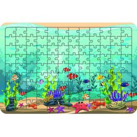 Güven Serigrafi Deniz Canlıları 108 Parça Model 9 Ahşap Çocuk Puzzle Yapboz