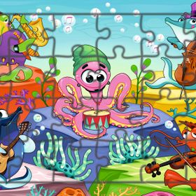 Güven Serigrafi Deniz Canlıları 24 Parça Model 13 Ahşap Çocuk Puzzle Yapboz