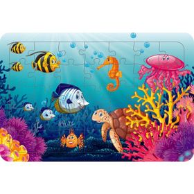 Güven Serigrafi Deniz Canlıları 35 Parça Model 10 Ahşap Çocuk Puzzle Yapboz