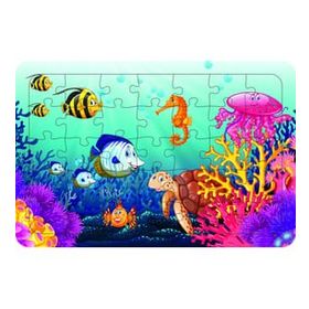 Güven Serigrafi Deniz Canlıları 35 Parça Model 10 Ahşap Çocuk Puzzle Yapboz