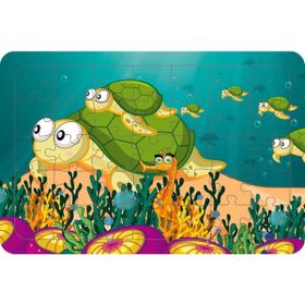 Güven Serigrafi Deniz Canlıları 35 Parça Model 11 Ahşap Çocuk Puzzle Yapboz