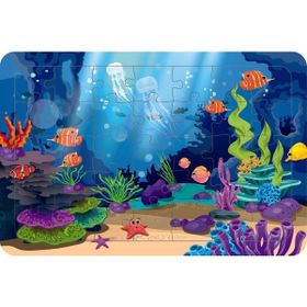 Güven Serigrafi Deniz Canlıları 35 Parça Model 12 Ahşap Çocuk Puzzle Yapboz