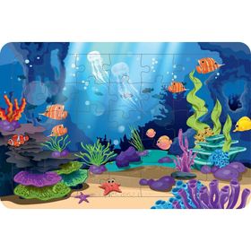 Güven Serigrafi Deniz Canlıları 35 Parça Model 12 Ahşap Çocuk Puzzle Yapboz
