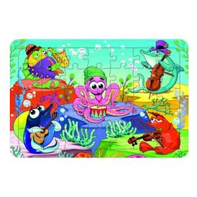 Güven Serigrafi Deniz Canlıları 35 Parça Model 13 Ahşap Çocuk Puzzle Yapboz